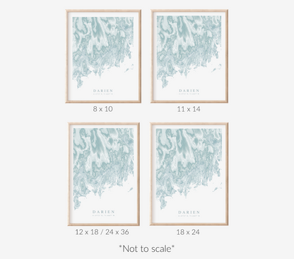 Darien Map Print