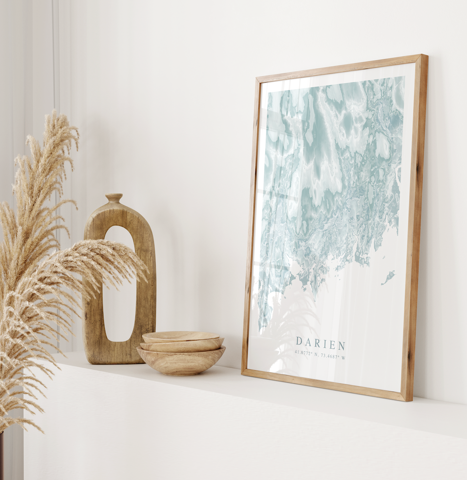 Darien Map Print