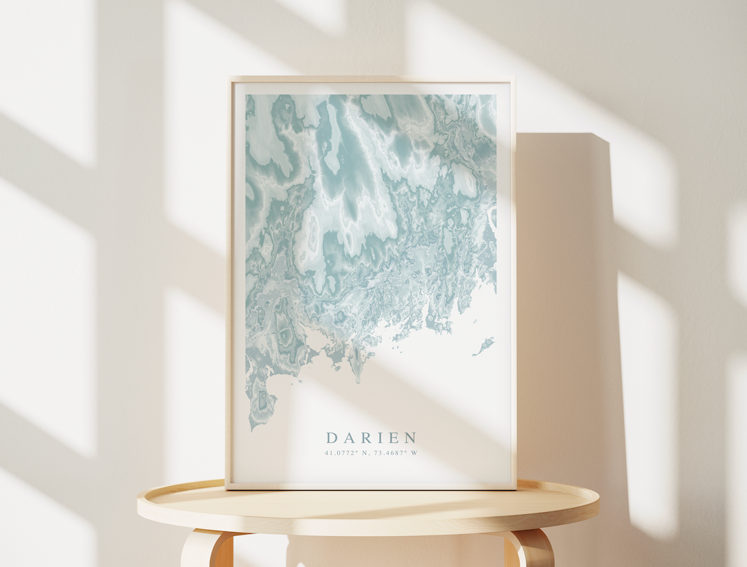 Darien Map Print
