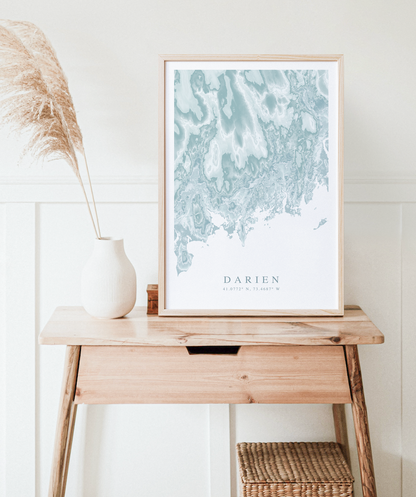 Darien Map Print