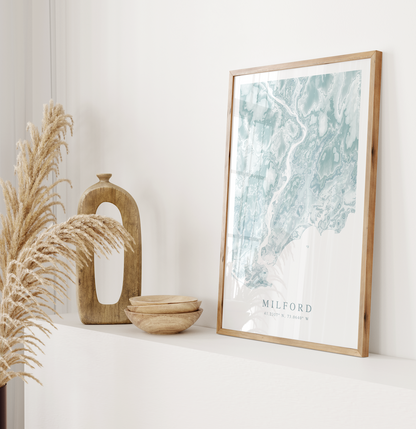 Milford CT Map Print