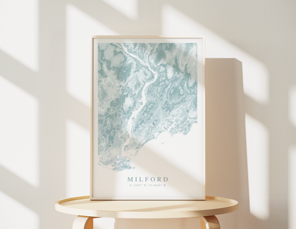 Milford CT Map Print
