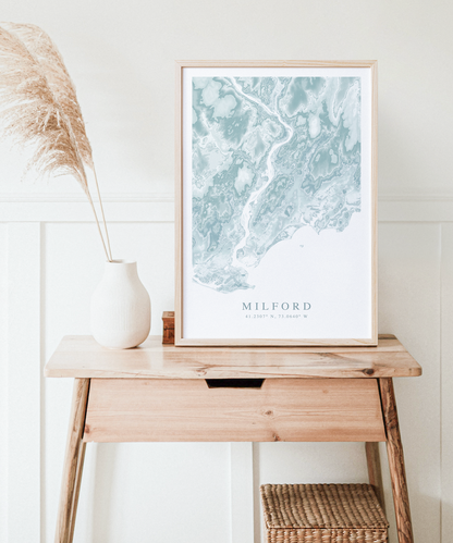 Milford CT Map Print