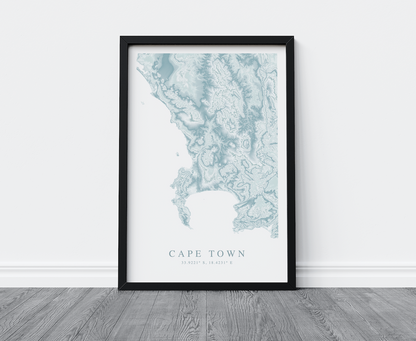 Cape Town Map Print