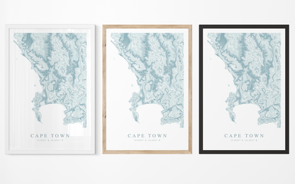 Cape Town Map Print