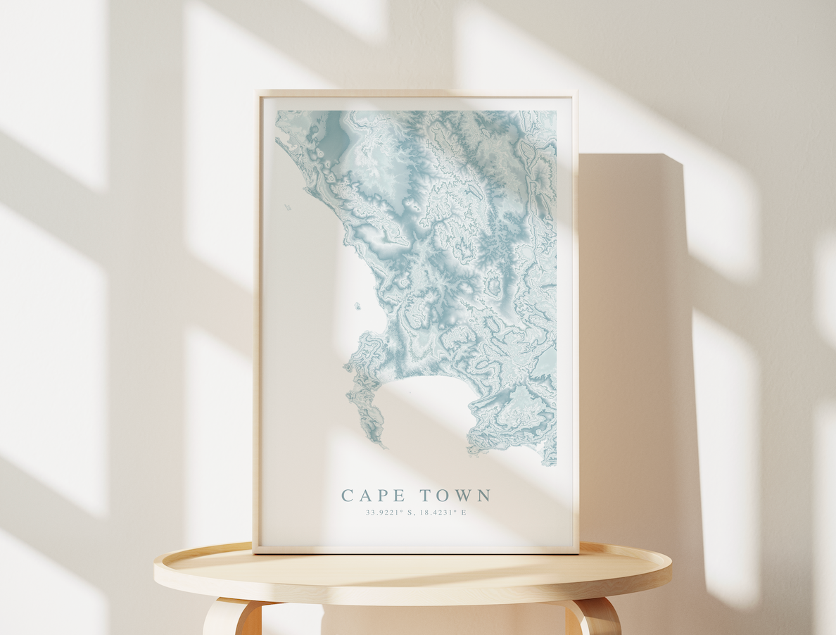 Cape Town Map Print