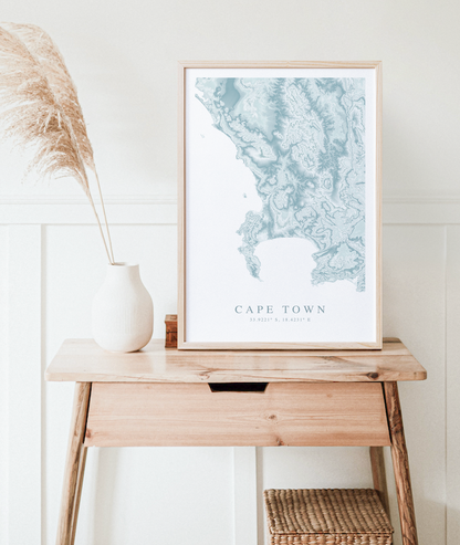 Cape Town Map Print