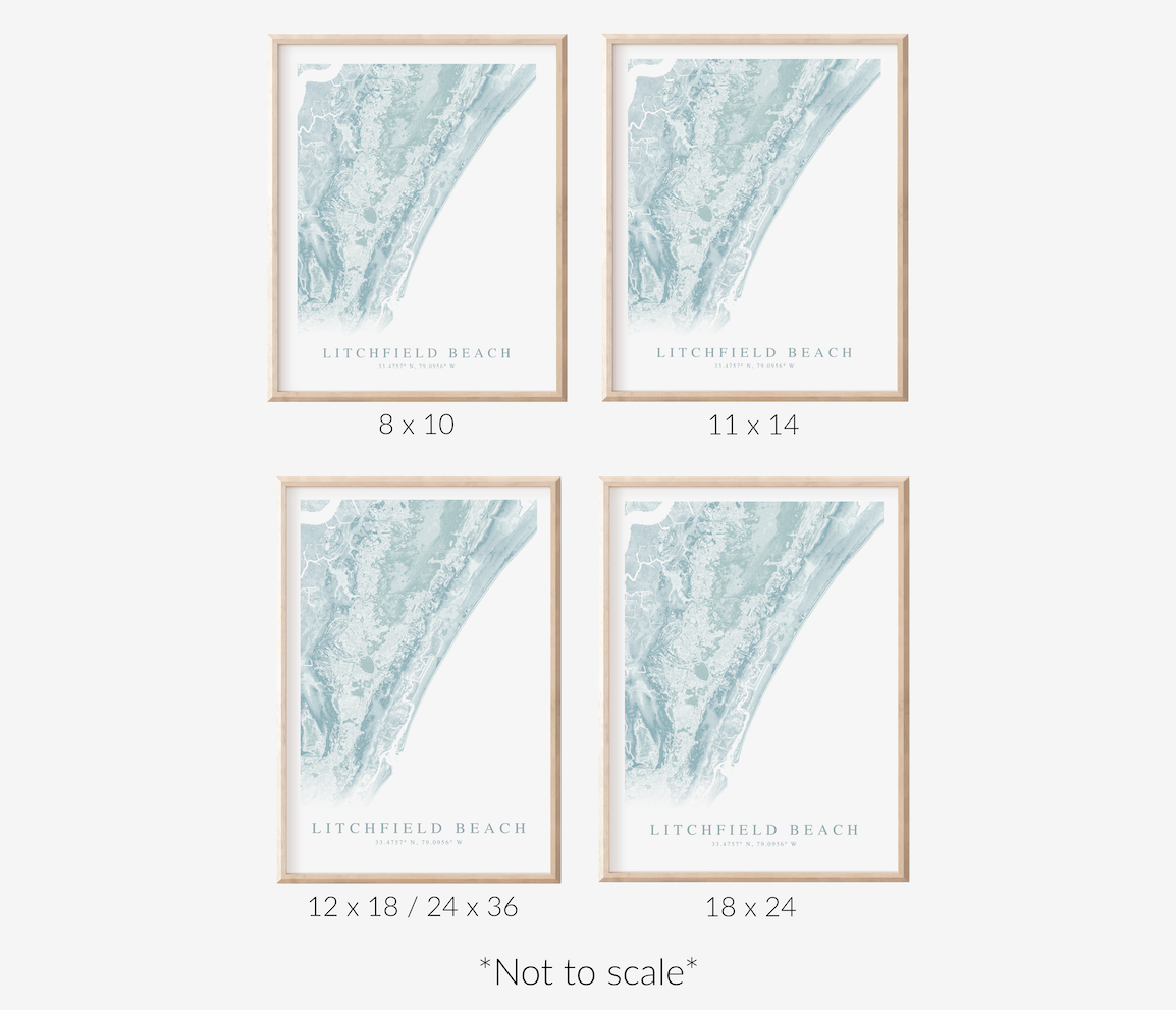 Litchfield Beach Map Print