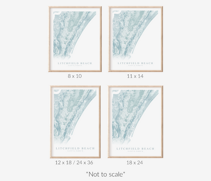 Litchfield Beach Map Print