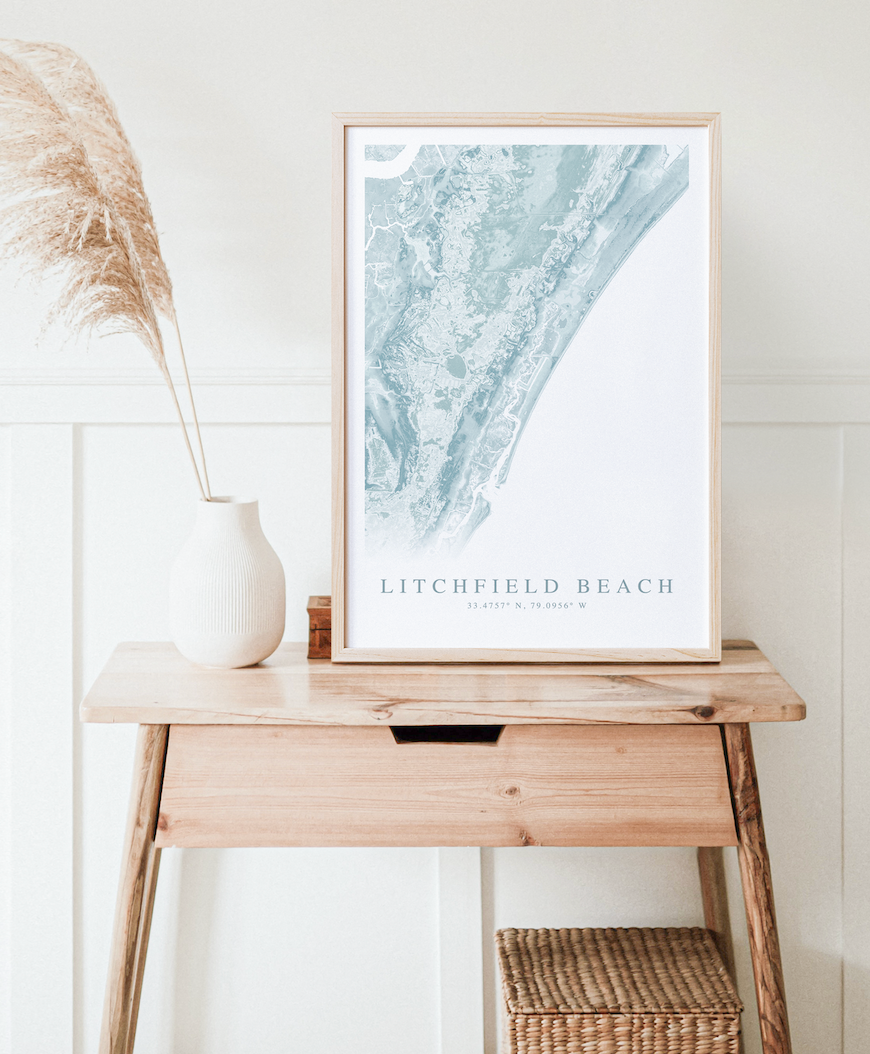 Litchfield Beach Map Print