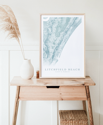 Litchfield Beach Map Print
