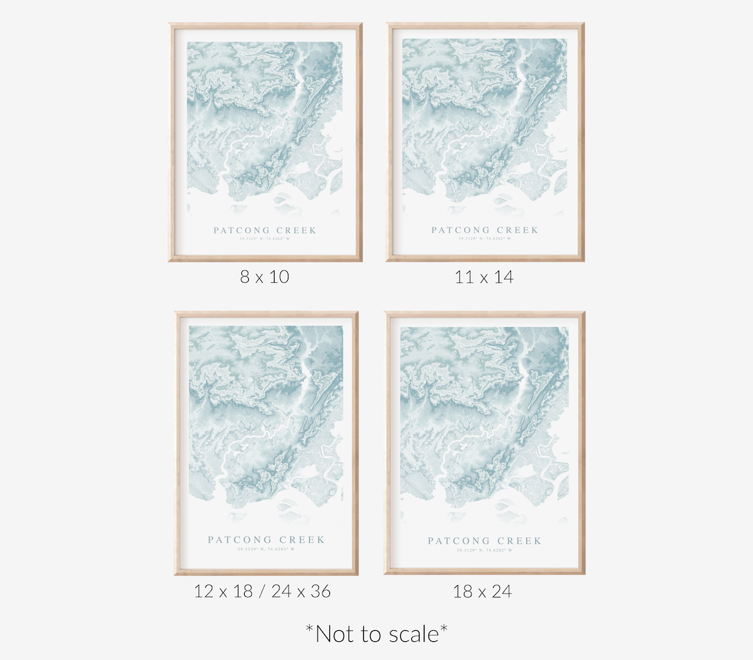 Patcong Creek Map Print