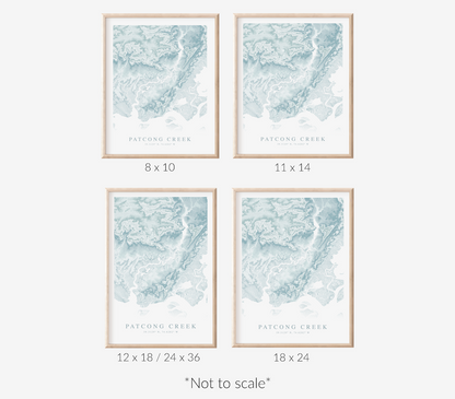 Patcong Creek Map Print