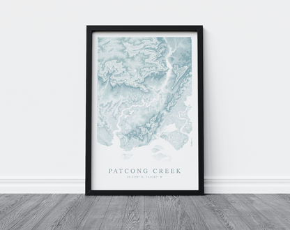 Patcong Creek Map Print