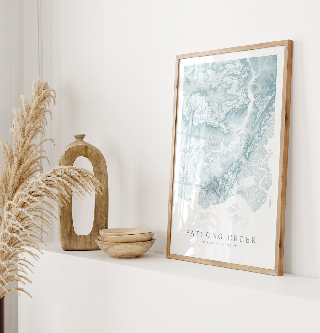 Patcong Creek Map Print