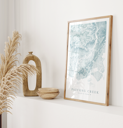 Patcong Creek Map Print