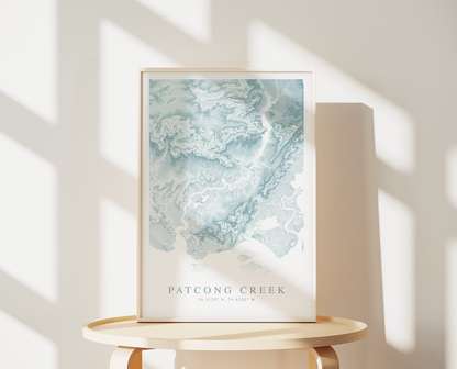 Patcong Creek Map Print