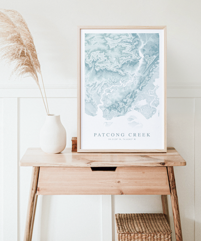 Patcong Creek Map Print