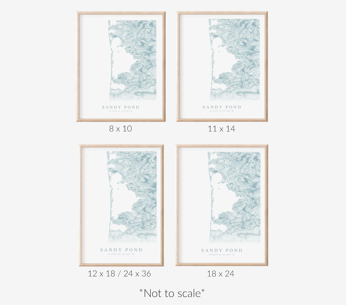 Sandy Pond NY Map Print