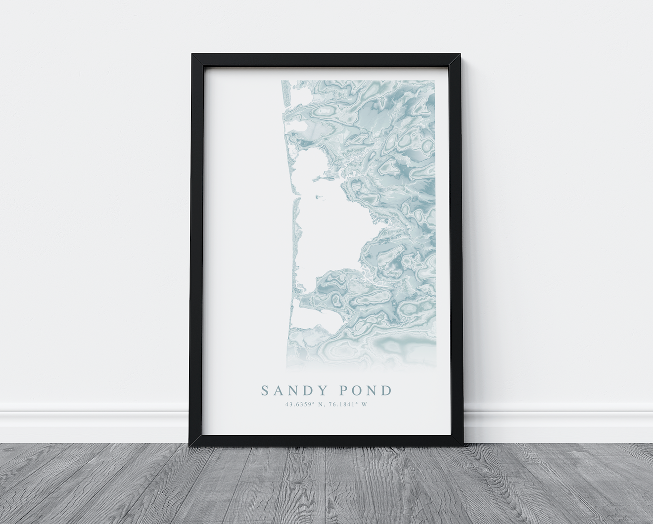 Sandy Pond NY Map Print