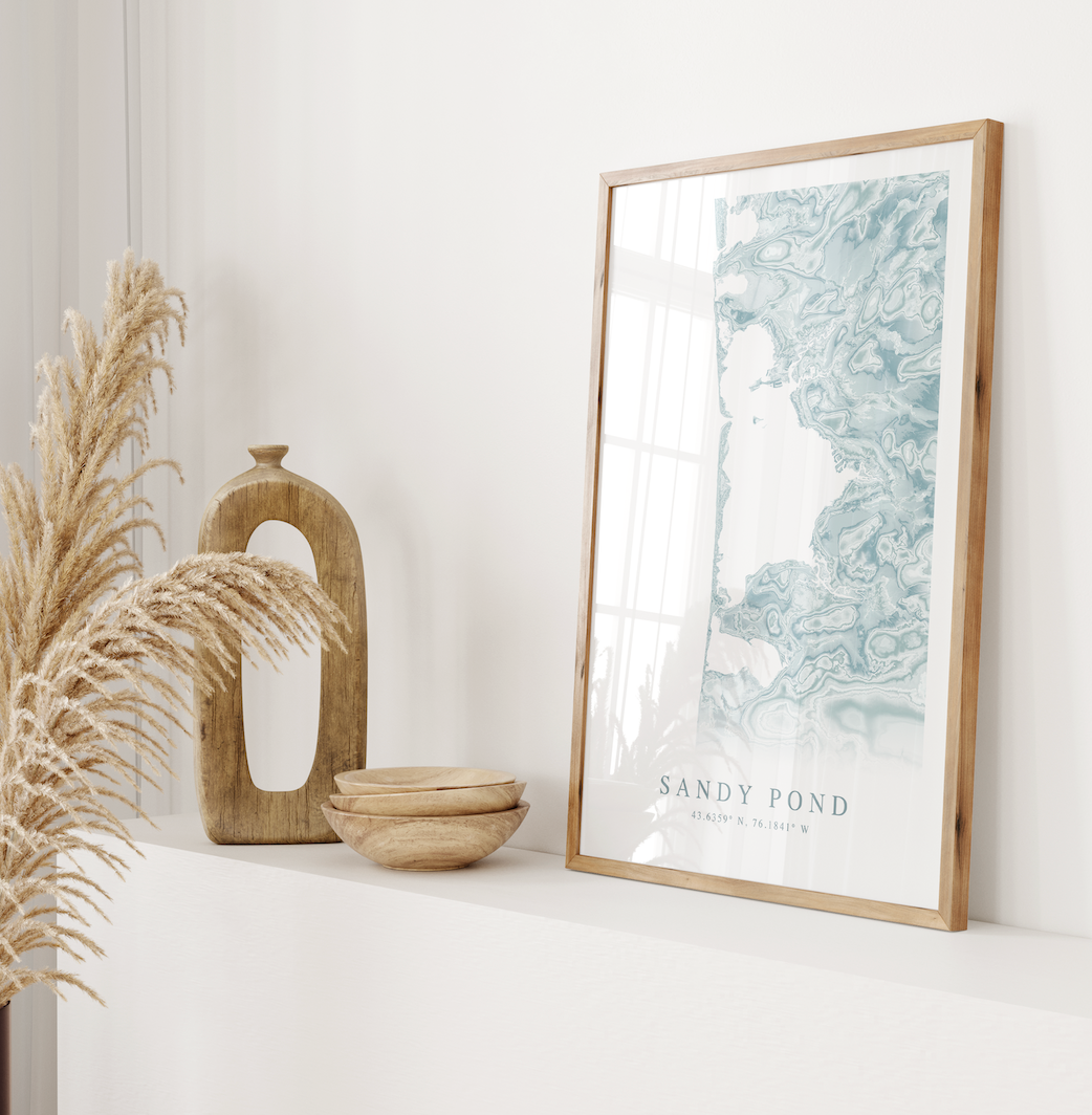 Sandy Pond NY Map Print