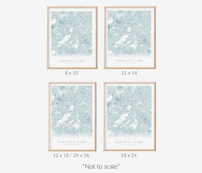 Saranac Lake Map Print