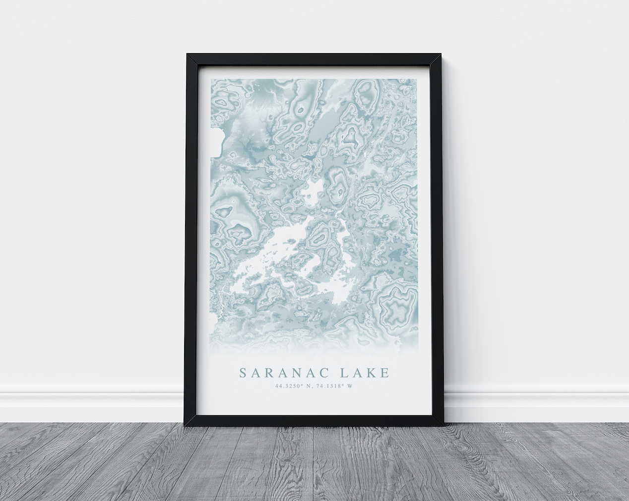 Saranac Lake Map Print
