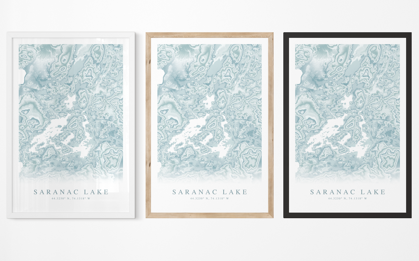 Saranac Lake Map Print