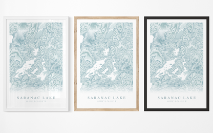 Saranac Lake Map Print