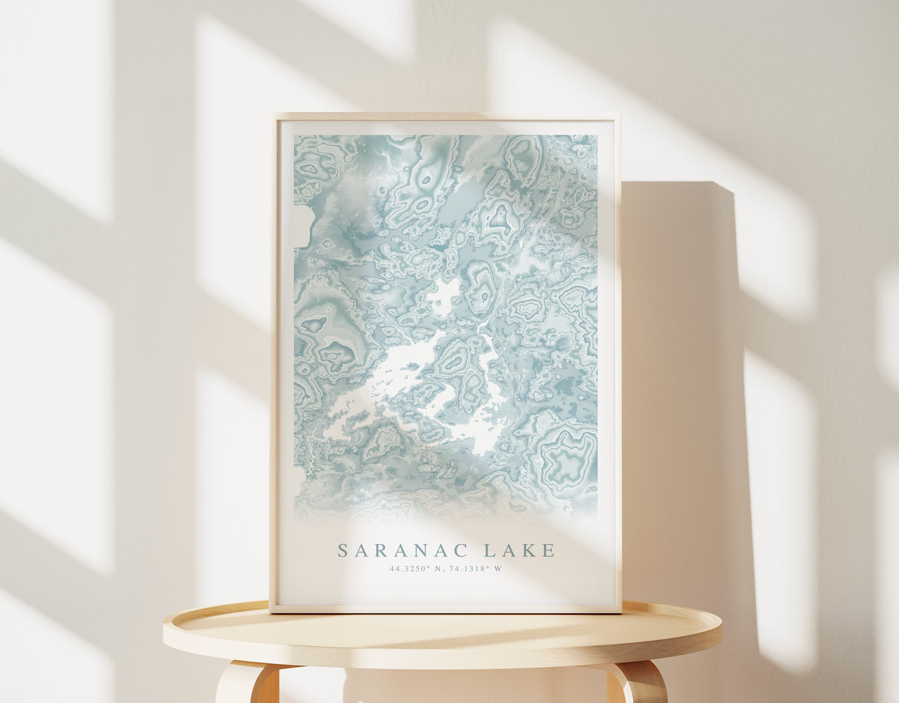 Saranac Lake Map Print