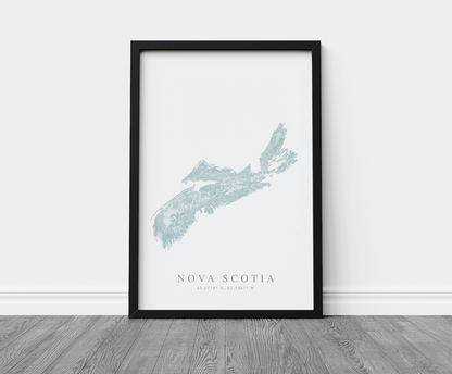 Nova Scotia Map Print