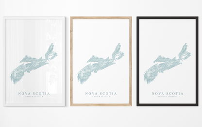 Nova Scotia Map Print