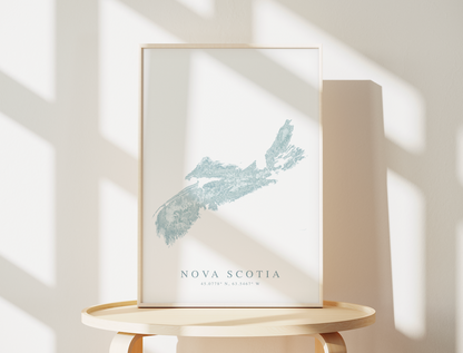 Nova Scotia Map Print
