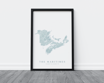 Maritime Provinces Map Print