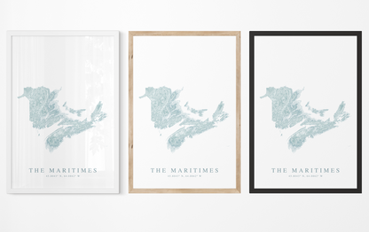 Maritime Provinces Map Print