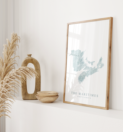 Maritime Provinces Map Print