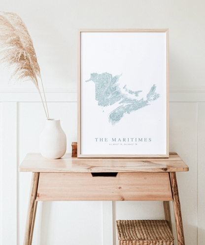 Maritime Provinces Map Print