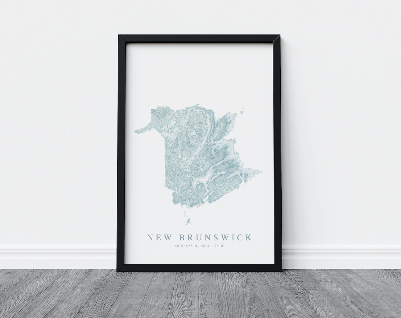 New Brunswick Canada Map Print