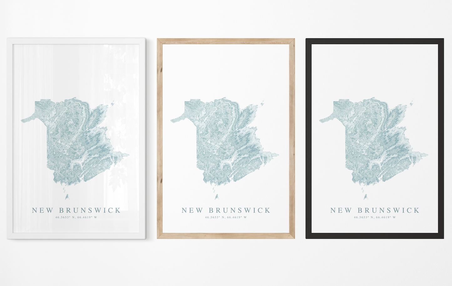 New Brunswick Canada Map Print