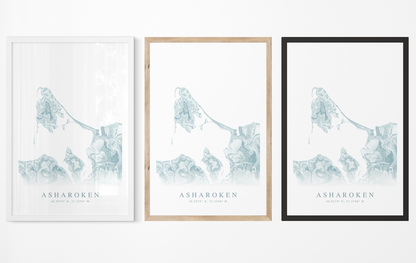 Asharoken Map Print