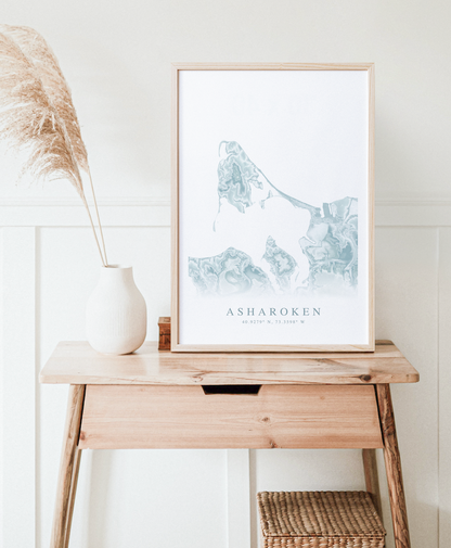 Asharoken Map Print