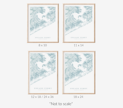 Sneads Ferry Map Print