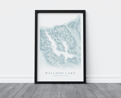 Walloon Lake Map Print