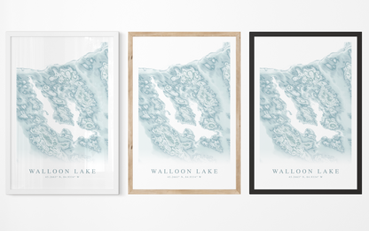 Walloon Lake Map Print