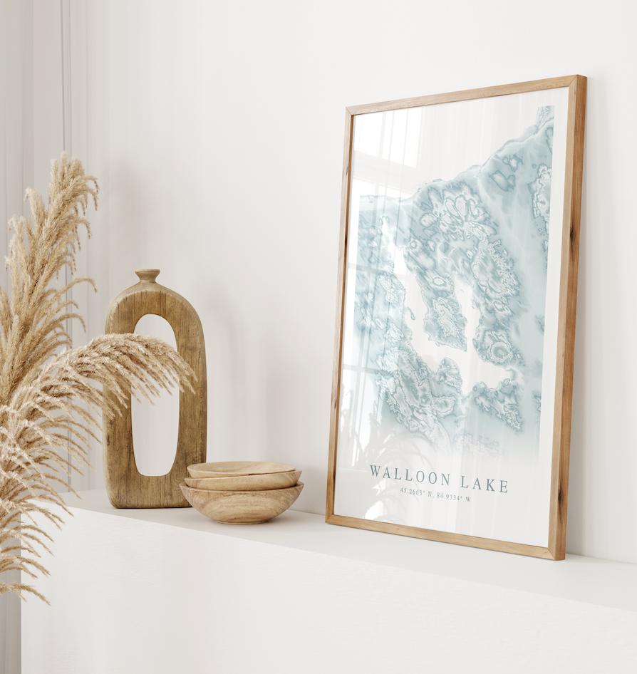 Walloon Lake Map Print