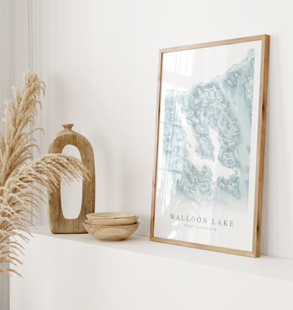 Walloon Lake Map Print