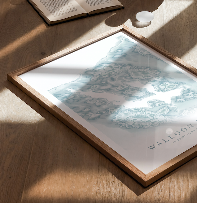 Walloon Lake Map Print