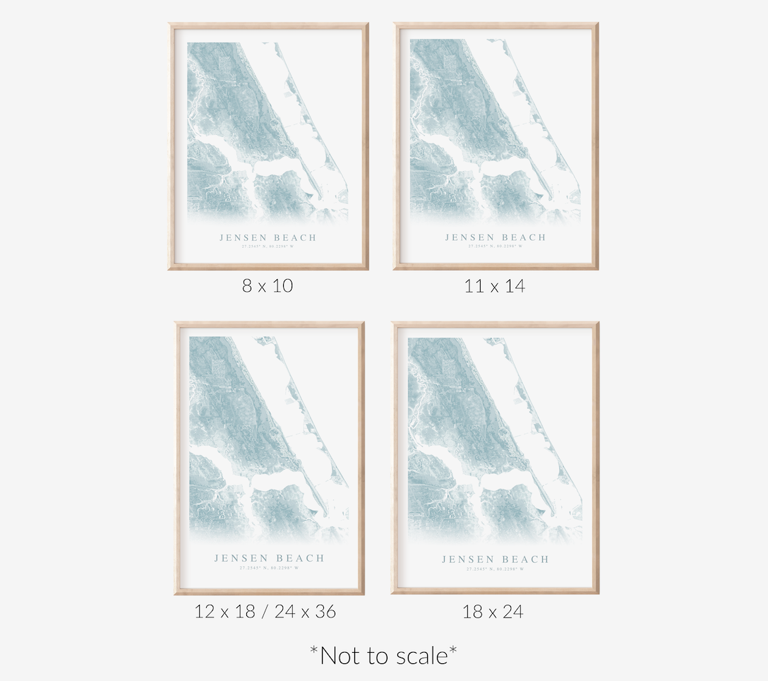 Jensen Beach Map Print