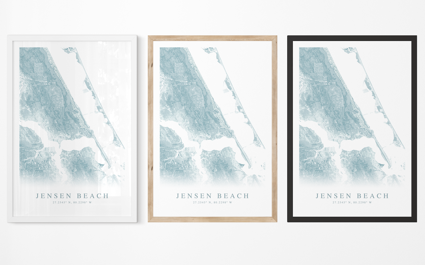 Jensen Beach Map Print