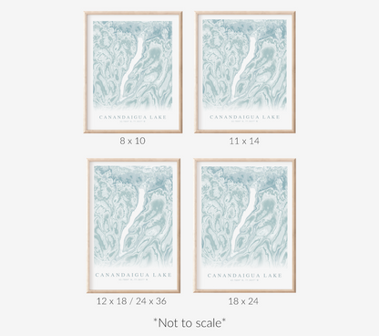 Canandaigua Lake Map Print